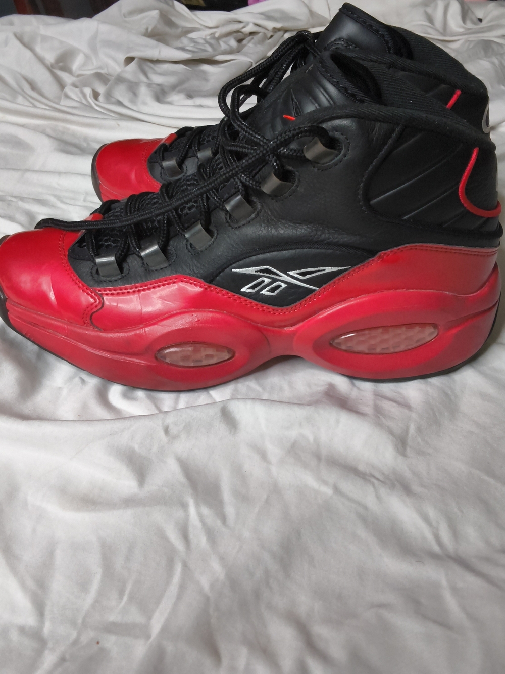 Reebok Kids' Black and Red High-Top Athletic Shoes